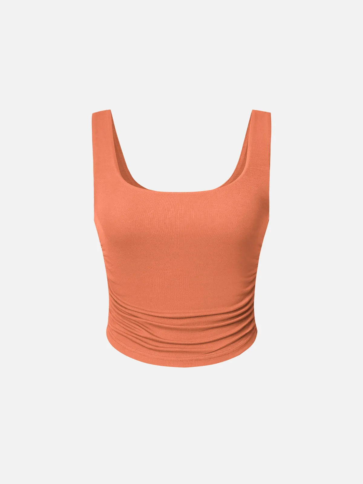 Ruched Sides Square Brami Tank Top sold by ogl move