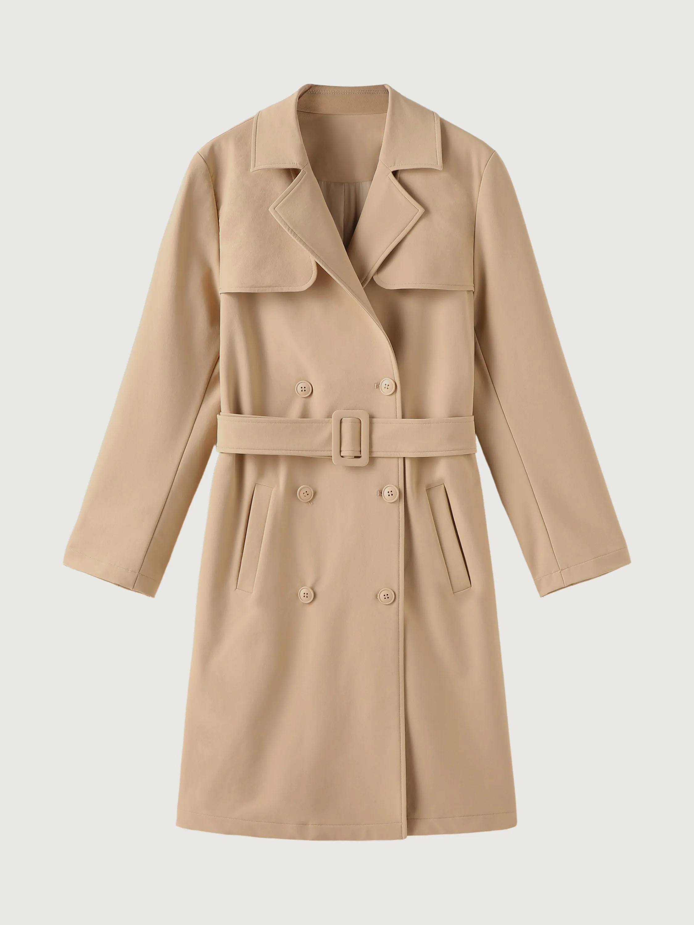Waterproof Double-Breasted Trench Coat With Belt sold by ogl move product image thumbnail 3
