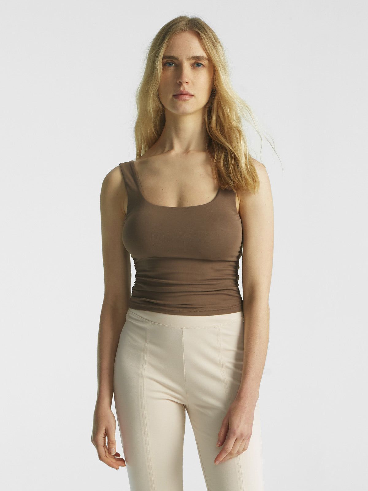 Eco-SkinKiss® Ruched Sides Square Brami Tank Top-3Pcs Set sold by ogl move product image thumbnail 3