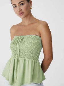 Smocked Pointy Hem Tube Top sold by ogl move