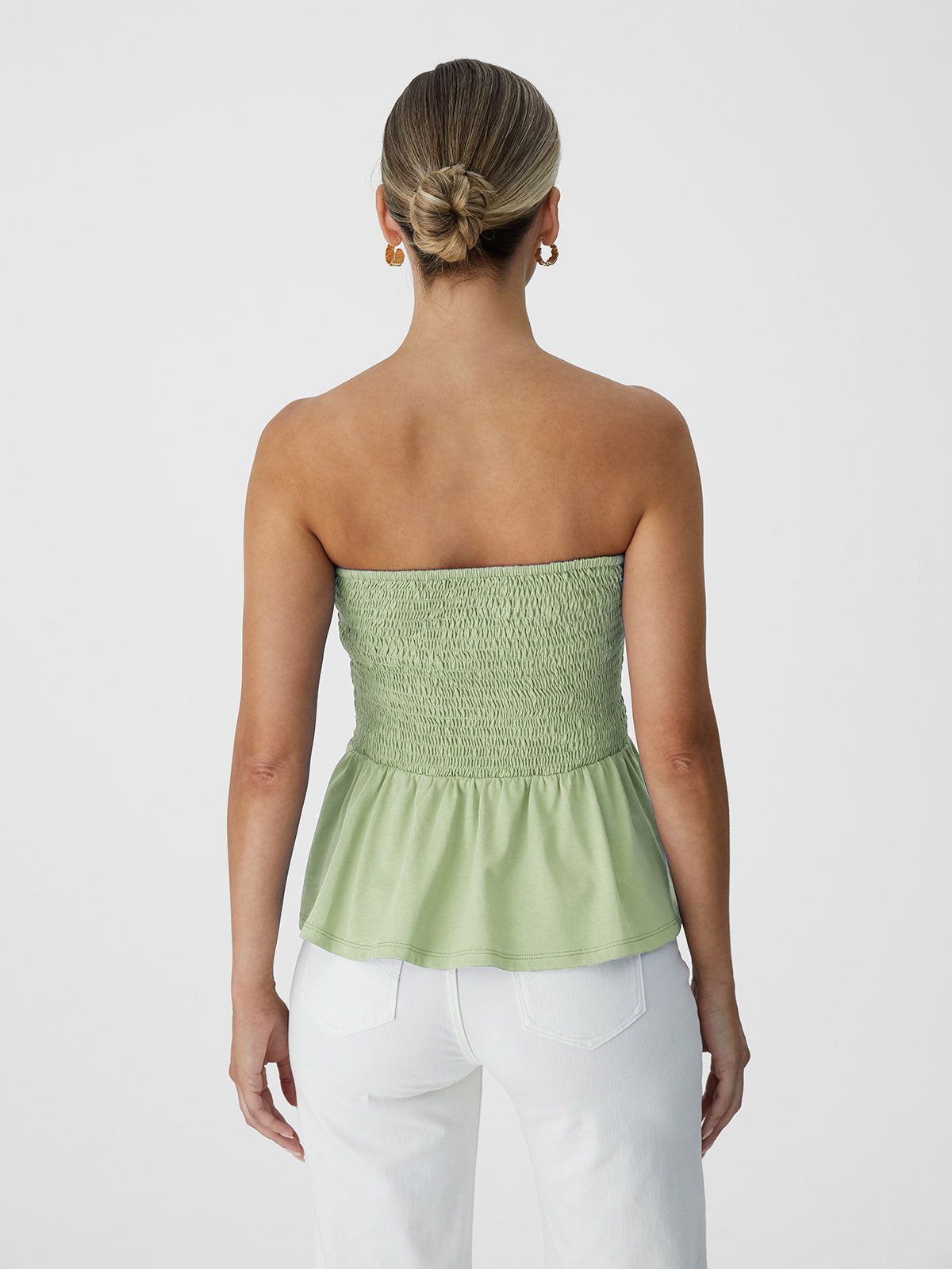 Smocked Pointy Hem Tube Top sold by ogl move product image thumbnail 5