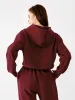 Polar Fleece Drop Shoulder Cropped Hoodie sold by ogl move