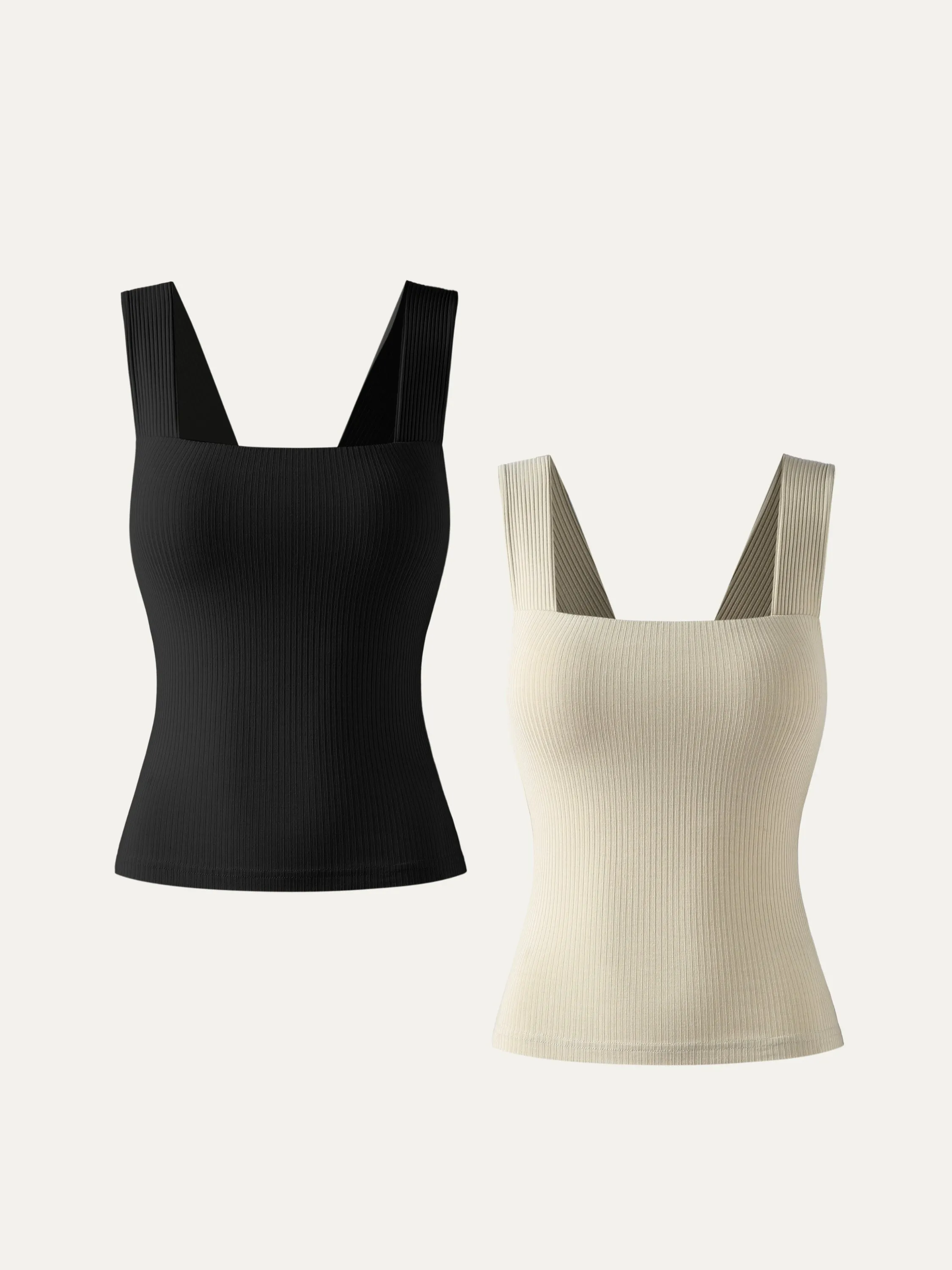 2Pcs Set Square Neck Brami Tank sold by ogl move product image thumbnail 2