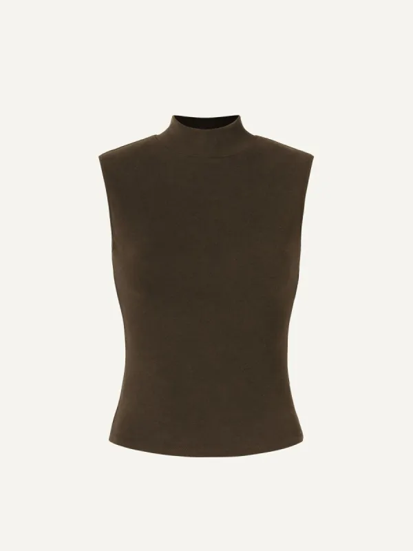 Eco-Mousse® Brushed Mock Neck Everyday Tank Top sold by ogl move