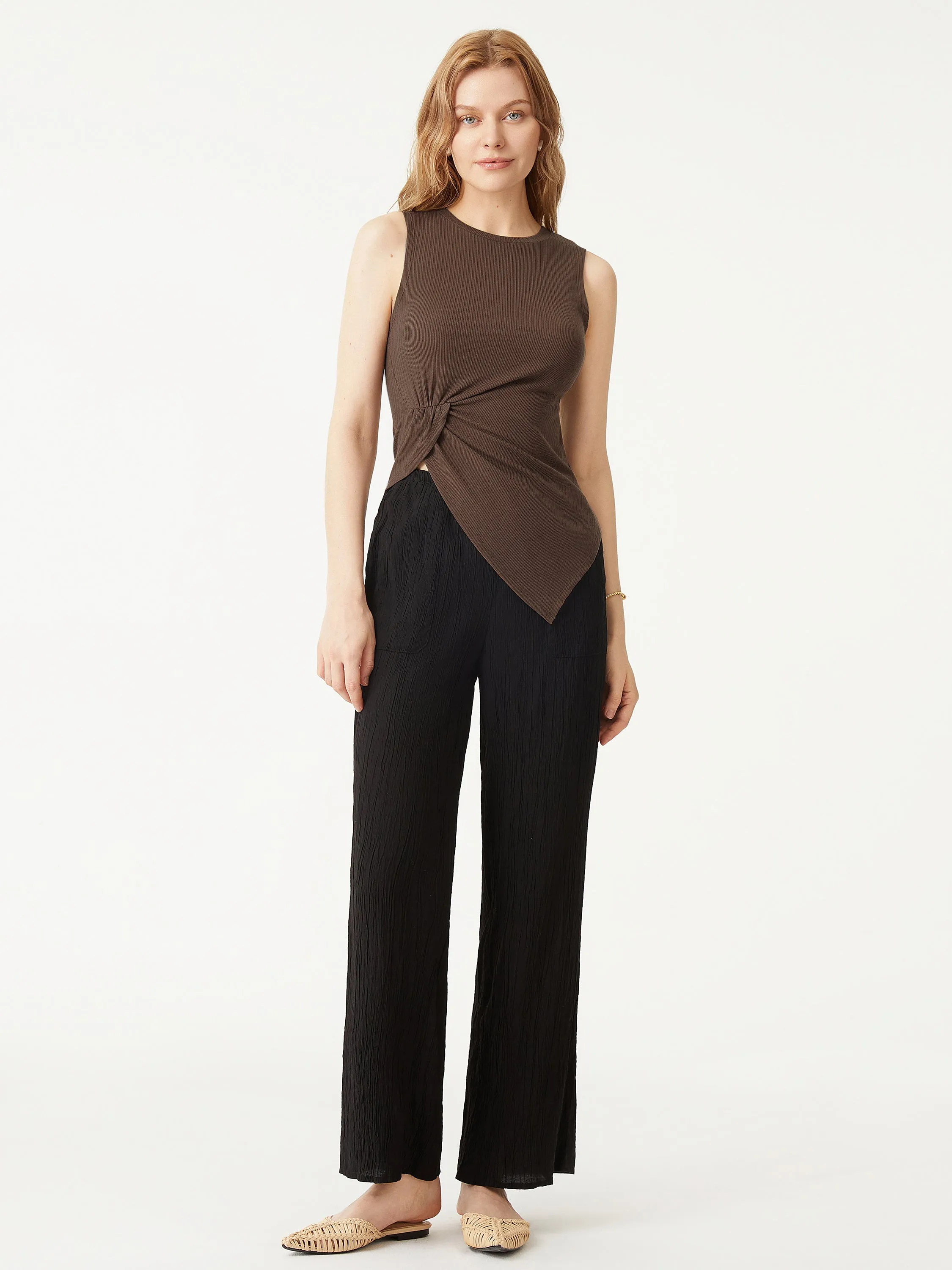 Pointelle Lace Rib Charm Tank sold by ogl move product image thumbnail 5