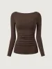 Eco-Mousse® Boatneck Tucks Brami Top sold by ogl move