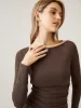 Eco-Mousse® Boatneck Tucks Brami Top sold by ogl move
