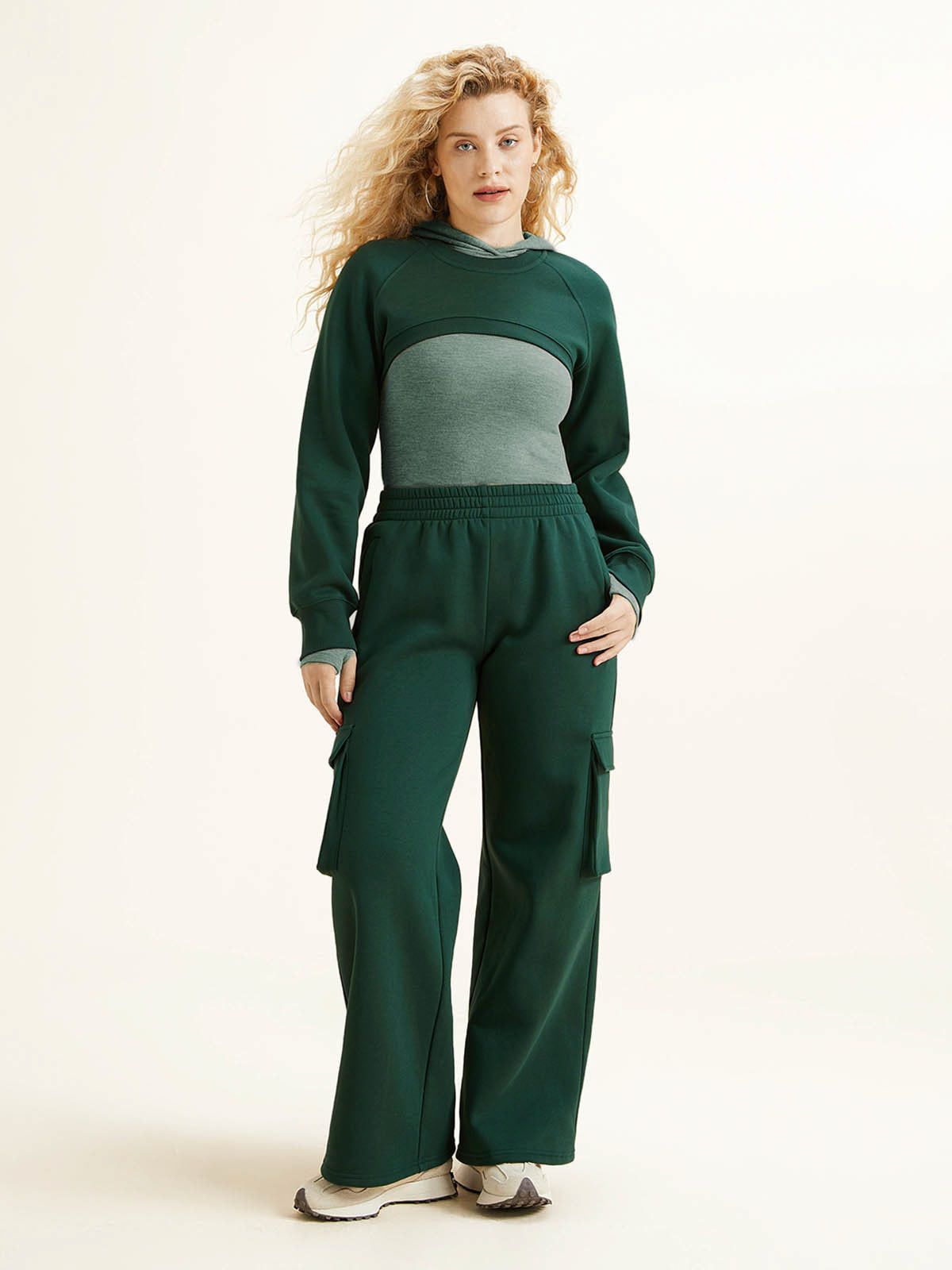 Polar Fleece Raglan Sleeve Crew Neck Sweatshirt Shrug sold by ogl move product image thumbnail 3