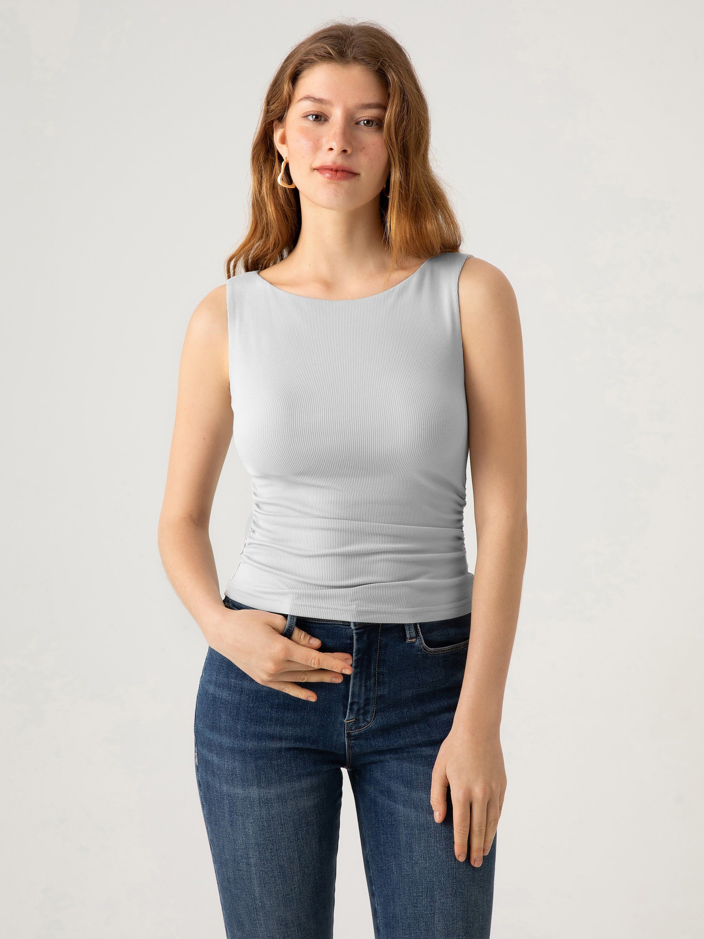 Eco-SkinKiss® Ruched Sides Boatneck Brami sold by ogl move product image thumbnail 4