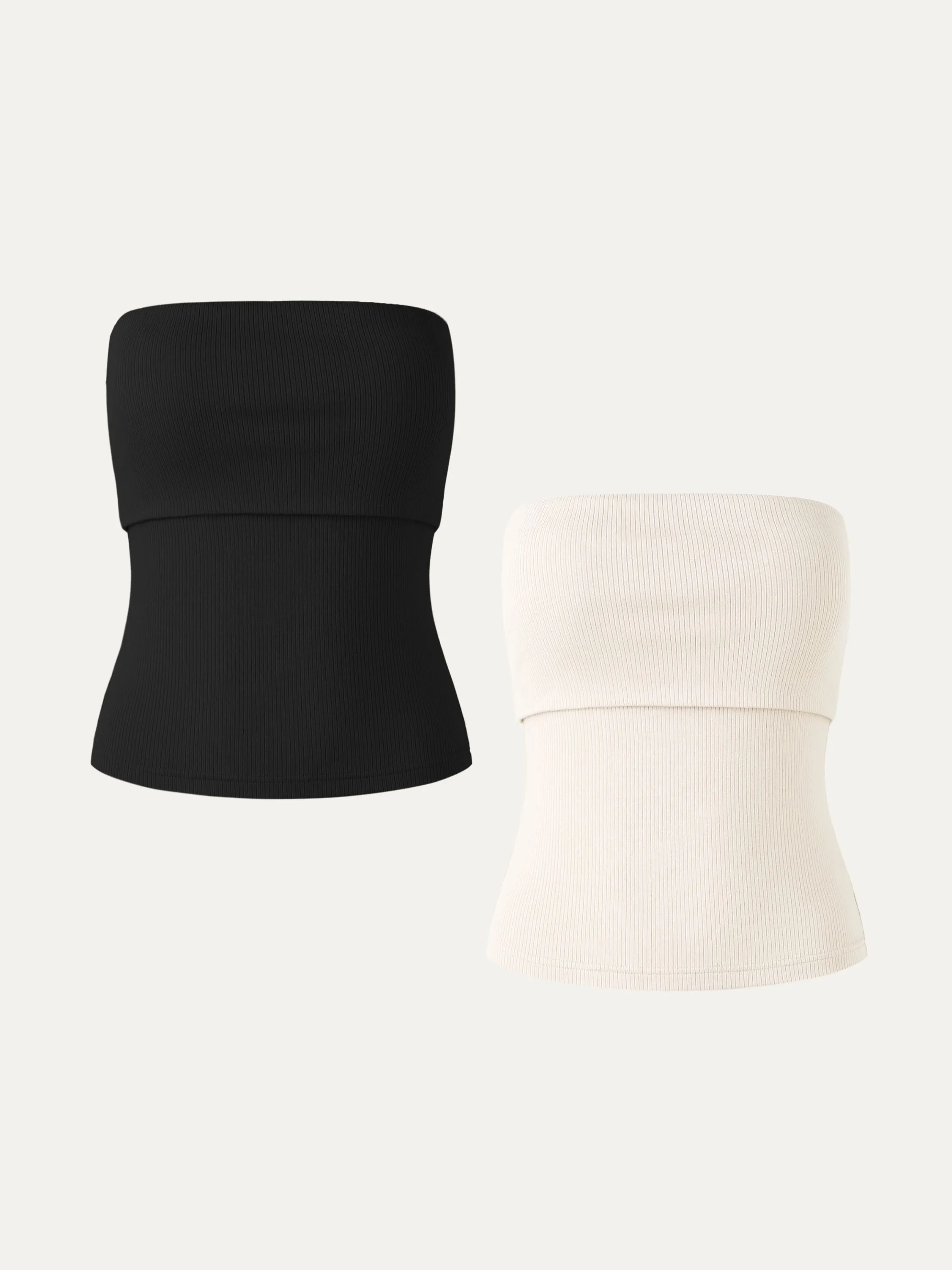 Plantive® Cropped Fold Down Brami Tube Top 2Pcs Set sold by ogl move product image thumbnail 4