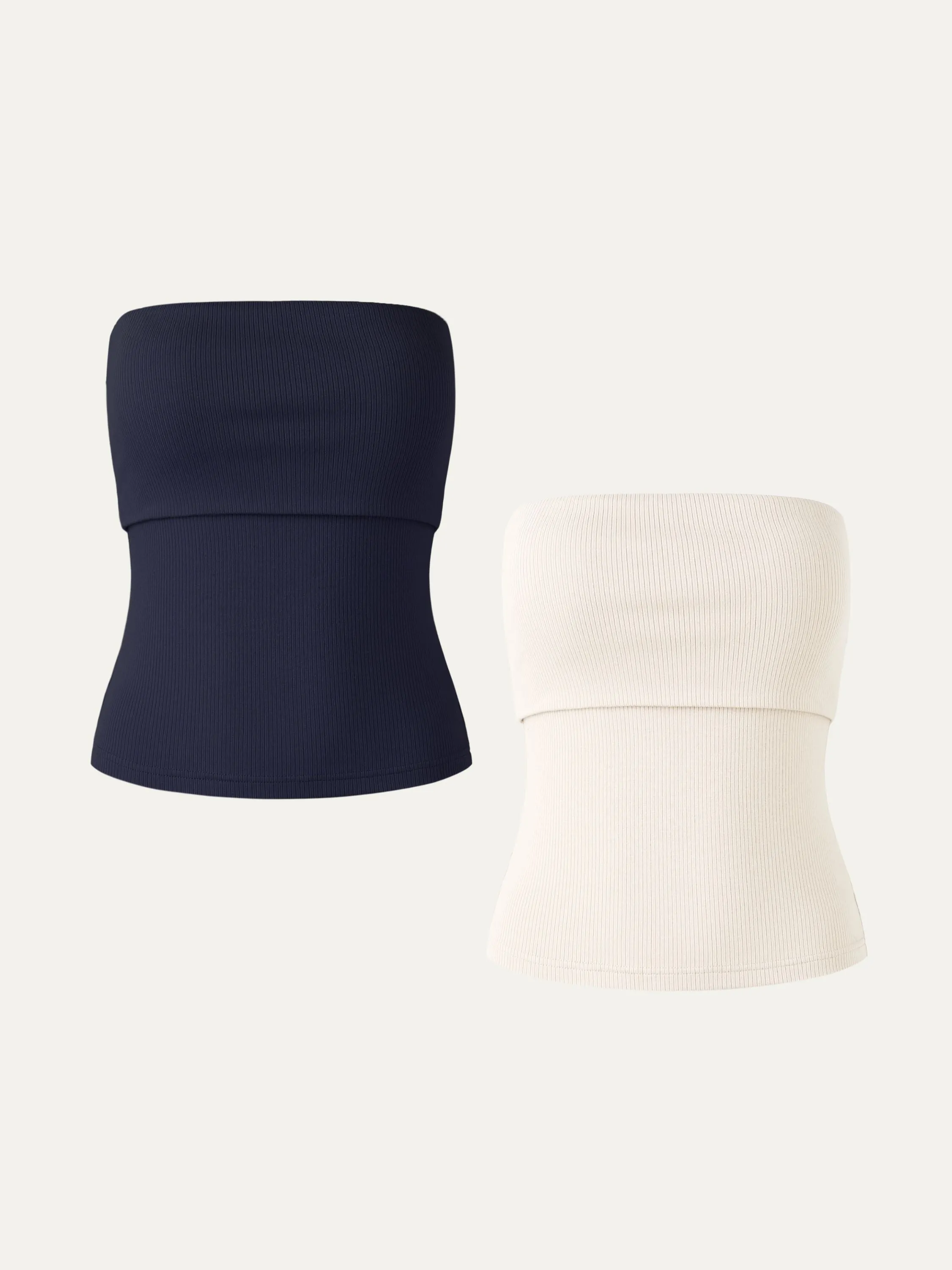 Plantive® Cropped Fold Down Brami Tube Top 2Pcs Set sold by ogl move product image thumbnail 2