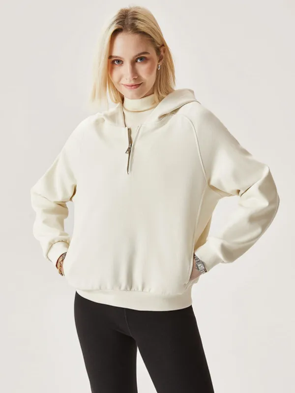 Raglan Sleeve Hooded Quarter-Zip Hoodie sold by ogl move