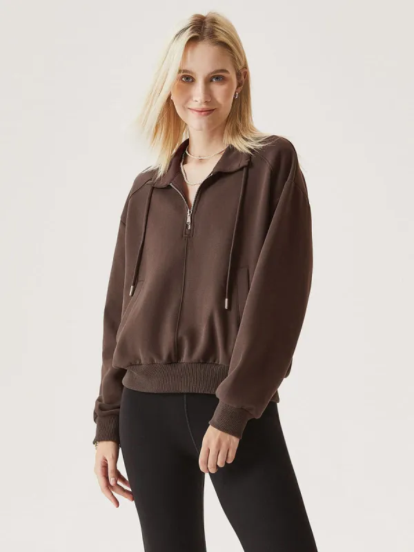 Stand Collar Quarter-Zip Sweatshirt sold by ogl move