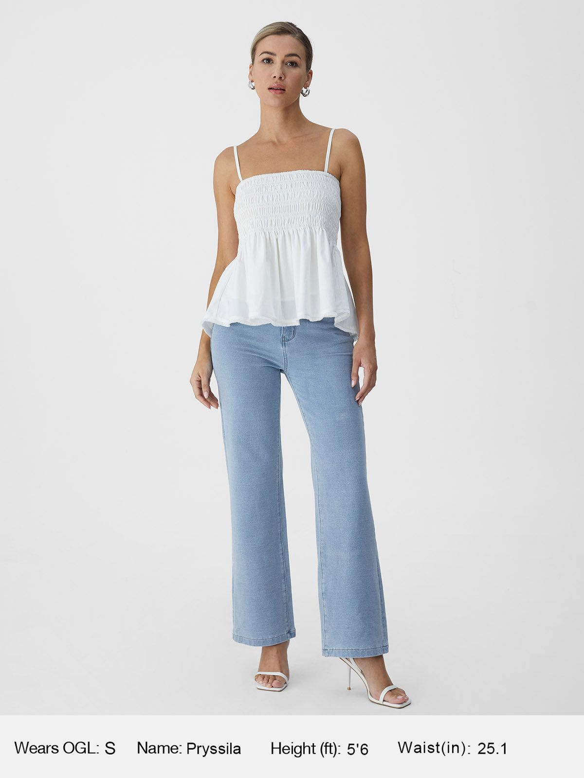 Babydoll Ruffle Smocked Cami sold by ogl move product image thumbnail 3