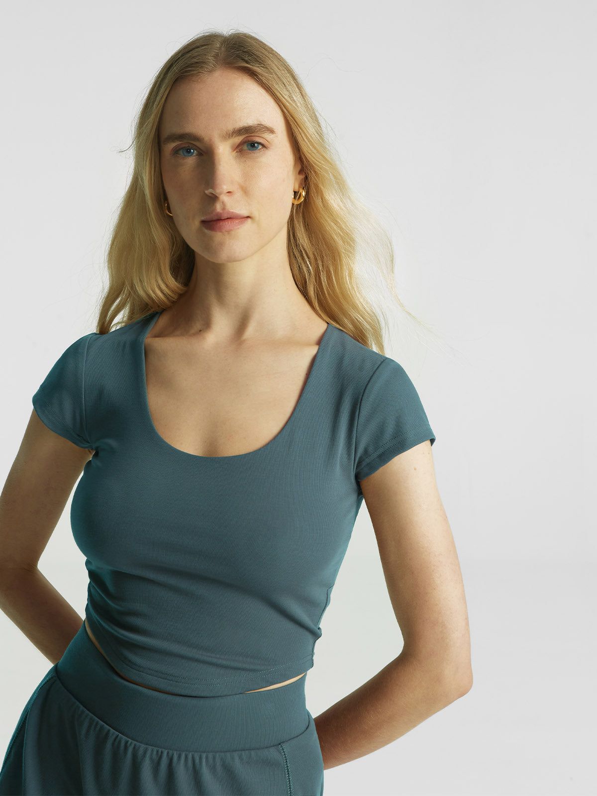 IcyAir® Cooling Round Neck Short Sleeve Crop Top sold by ogl move product image thumbnail 4