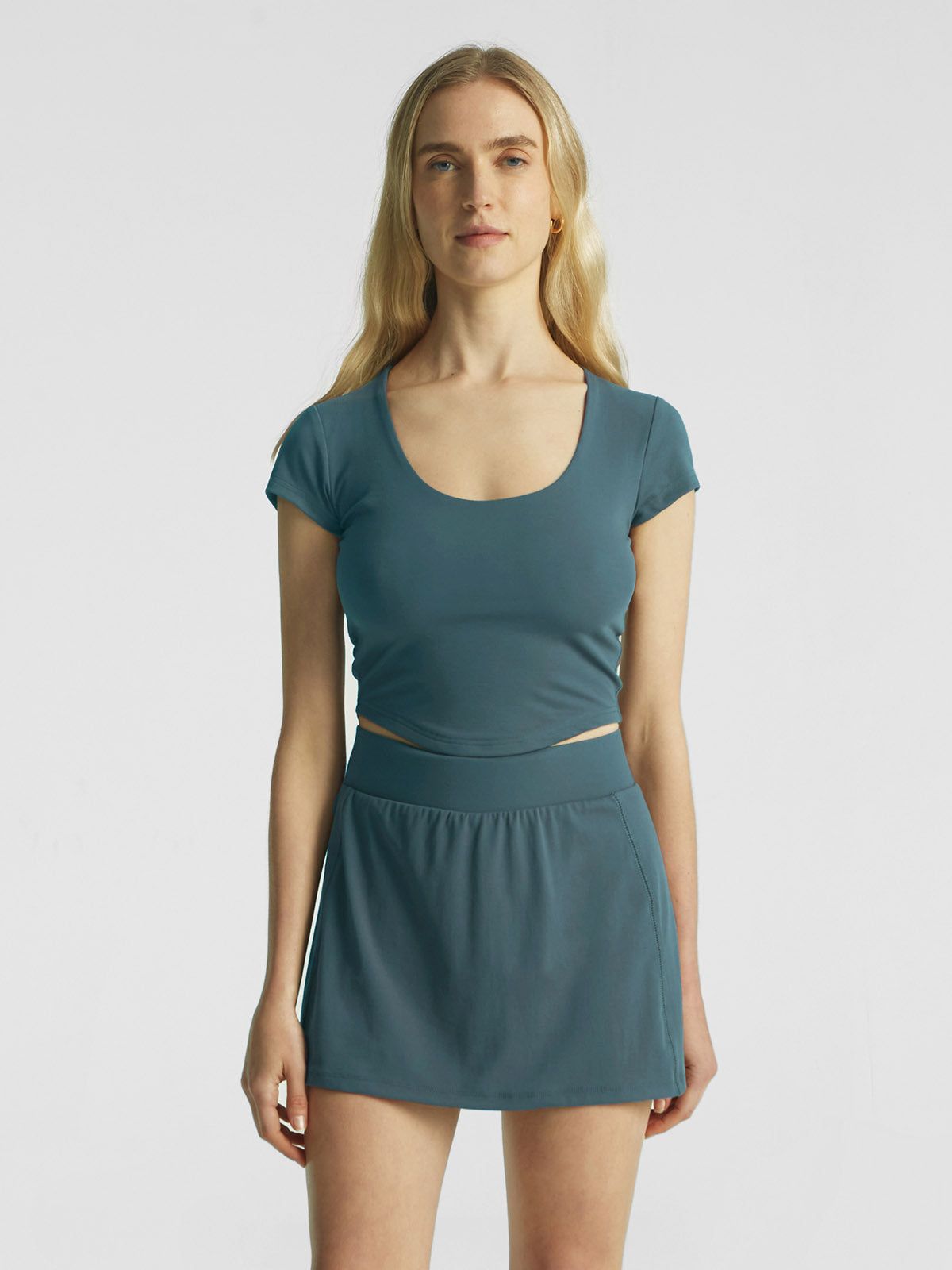IcyAir® Cooling Round Neck Short Sleeve Crop Top sold by ogl move