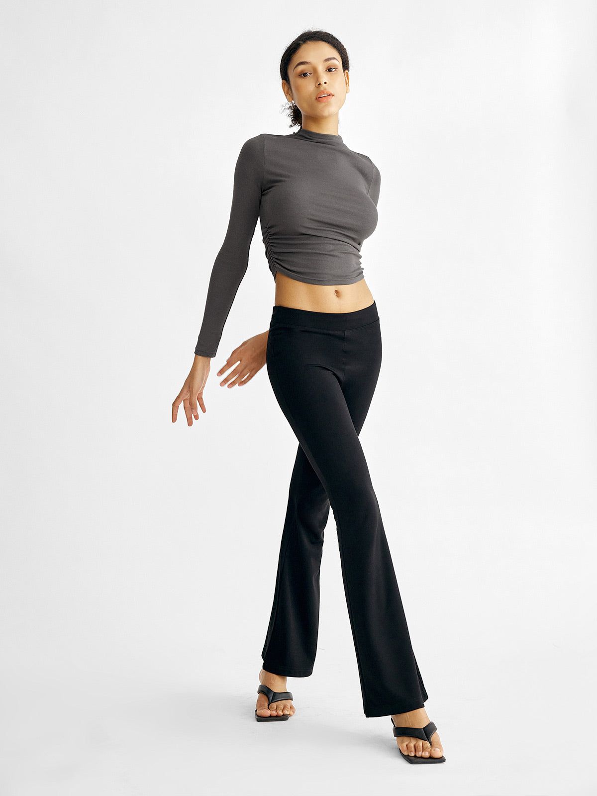 Plantive™ Side-Ruched Mock Neck Top sold by ogl move product image thumbnail 5