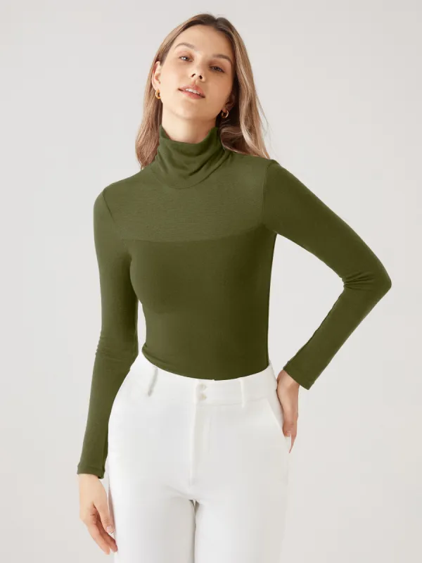 Wool Semi-Sheer Turtleneck Brami Top sold by ogl move