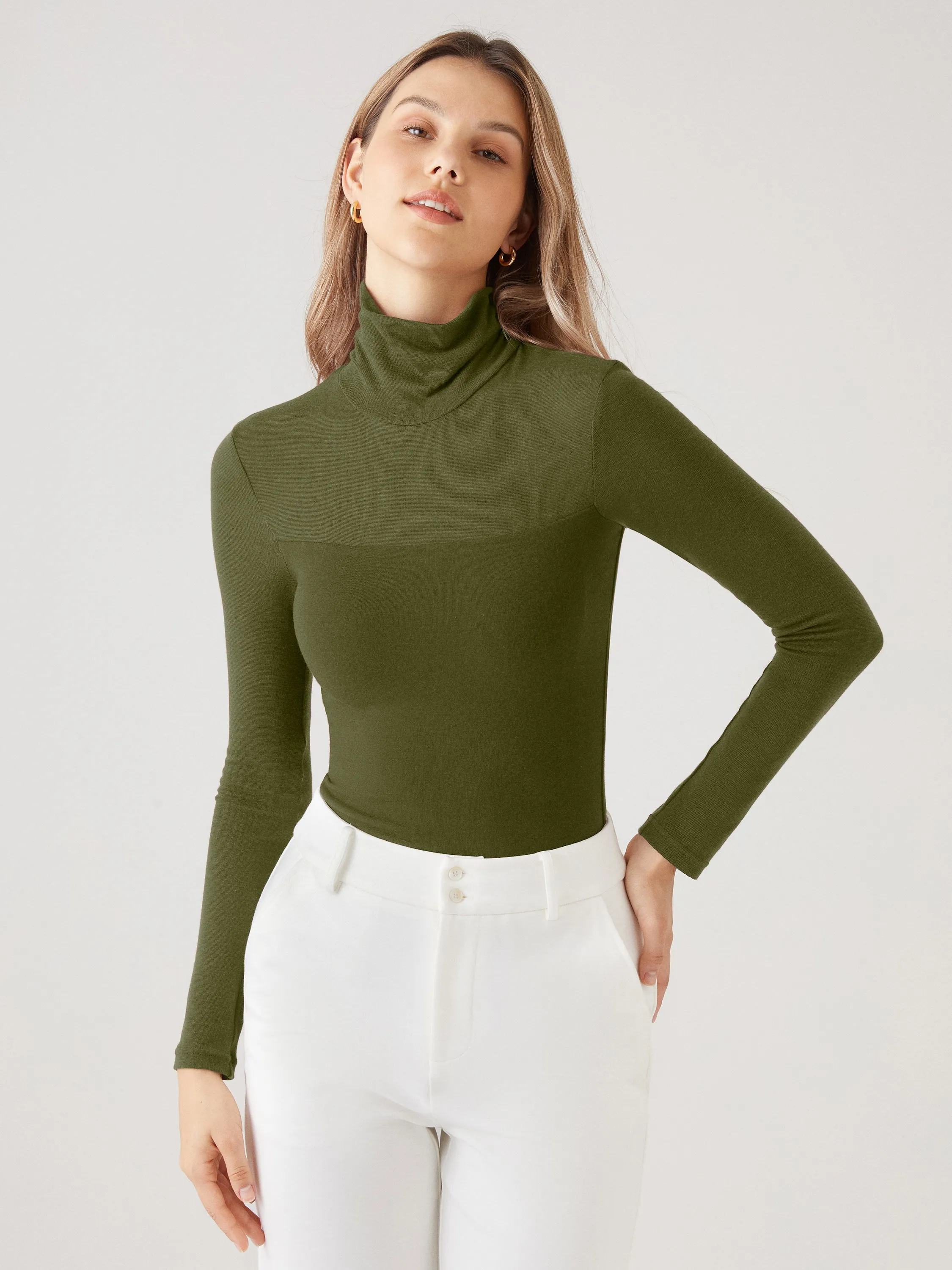 Wool Semi-Sheer Turtleneck Brami Top sold by ogl move
