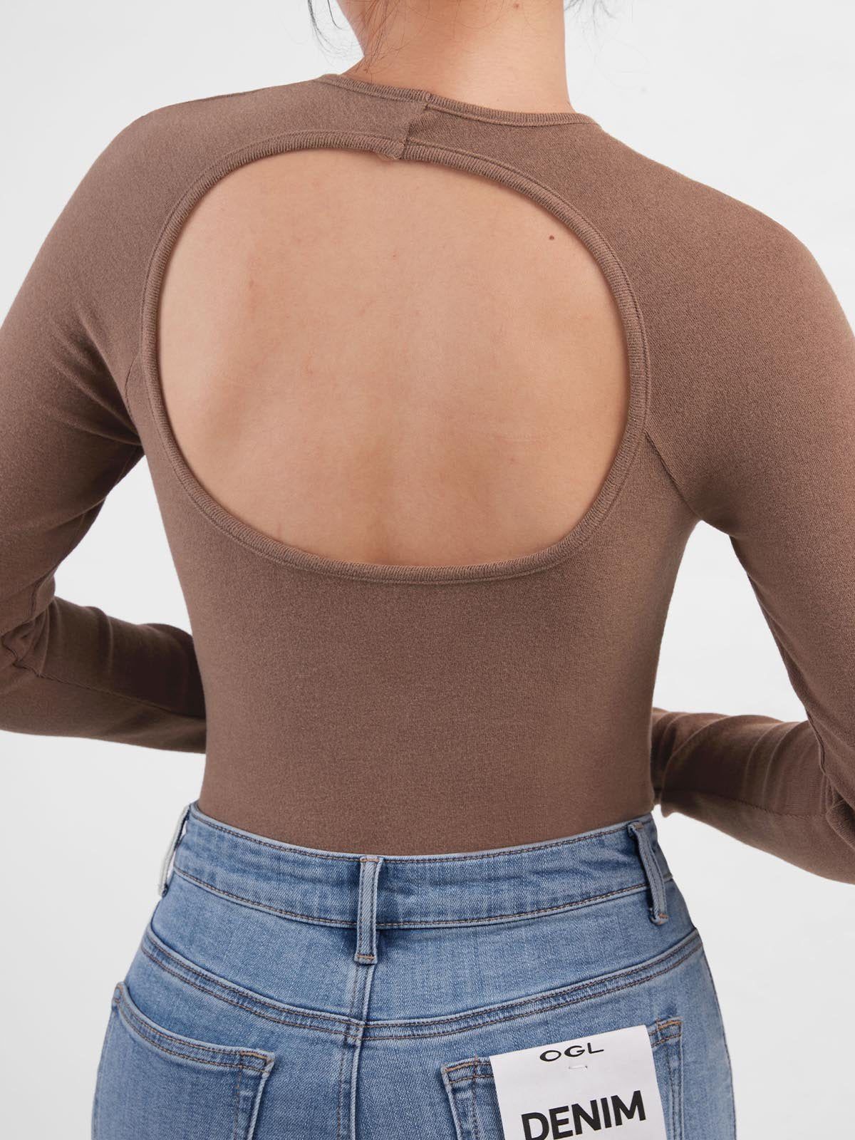Eco-Mousse®Thermal Brushed Cut Out Back Top sold by ogl move product image thumbnail 6