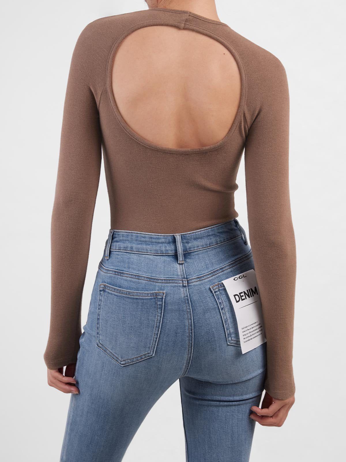 Eco-Mousse®Thermal Brushed Cut Out Back Top sold by ogl move product image thumbnail 5