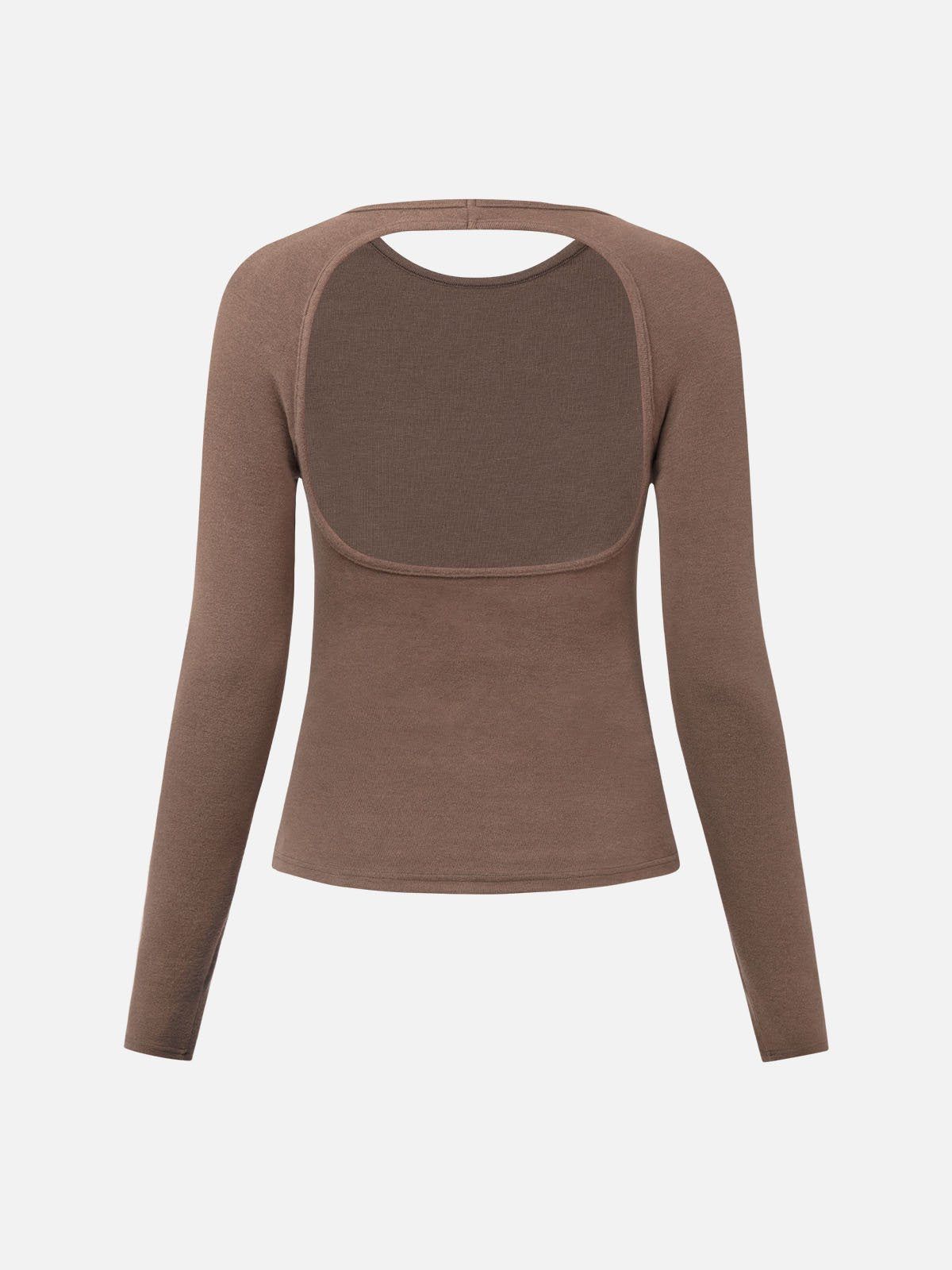 Eco-Mousse®Thermal Brushed Cut Out Back Top sold by ogl move product image thumbnail 2