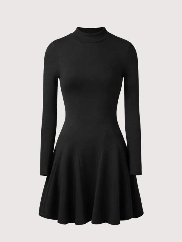 Cashsoft Mockneck Flounce Dress sold by ogl move