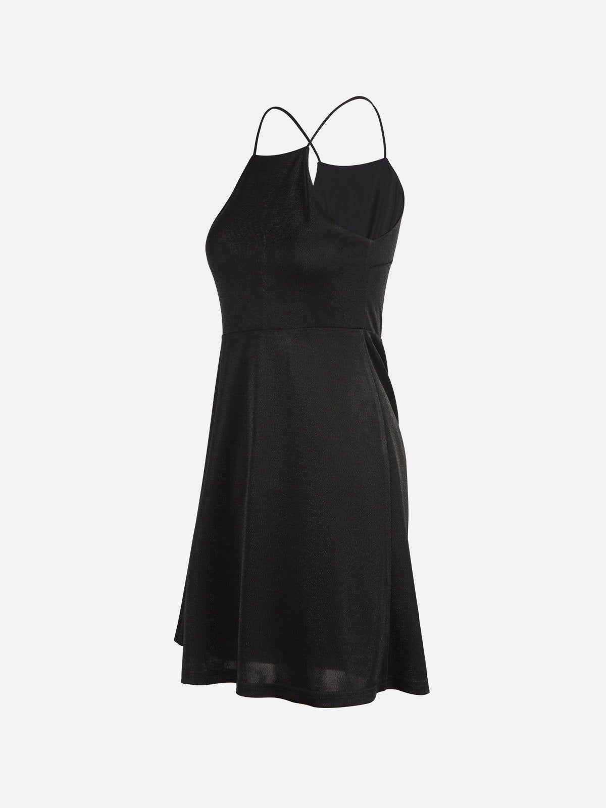 Acetate Knit Halter Neck Line Mini Dress sold by ogl move product image thumbnail 3