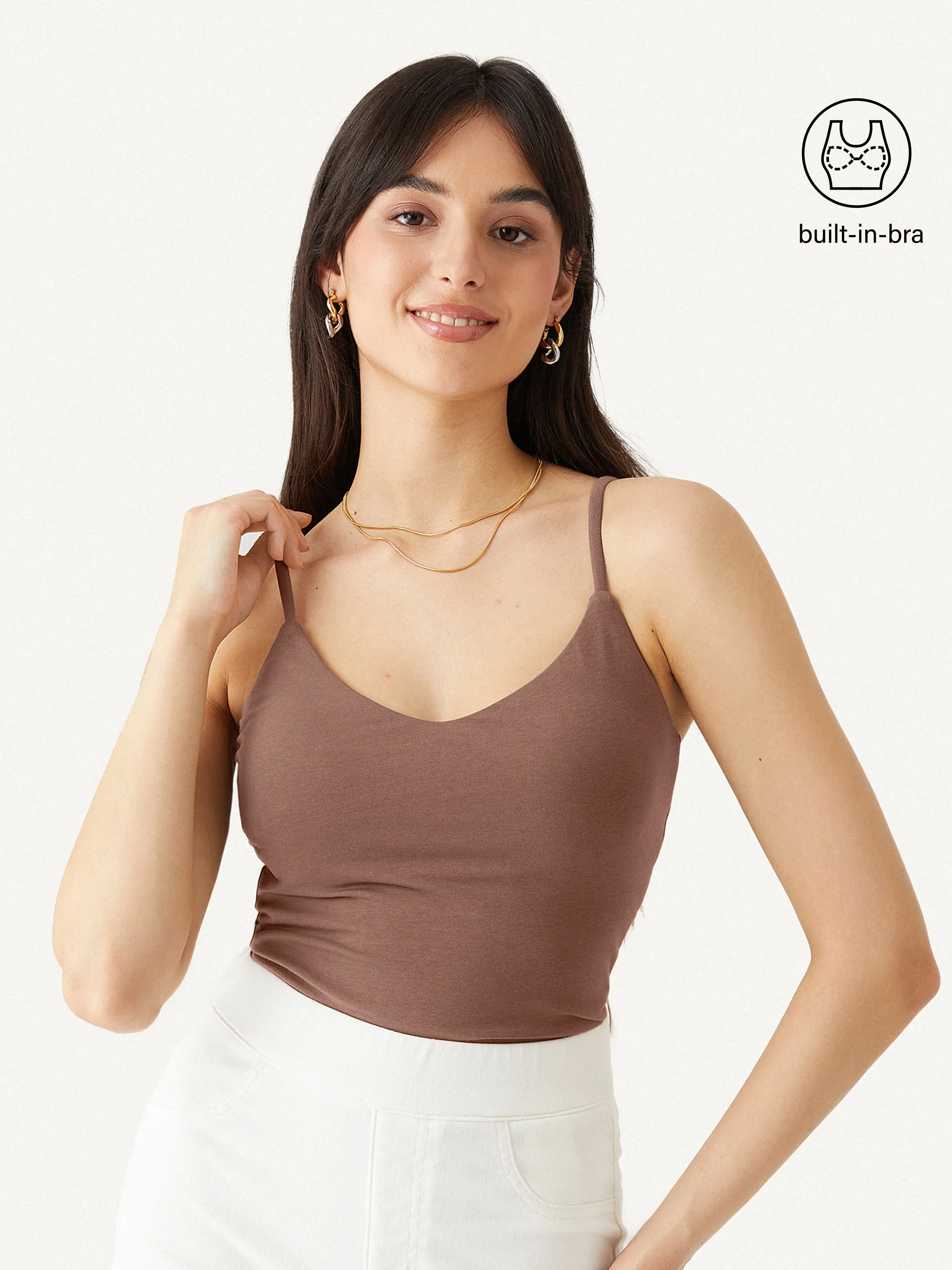 Cotton Jersey V-Neck Brami sold by ogl move product image thumbnail 3