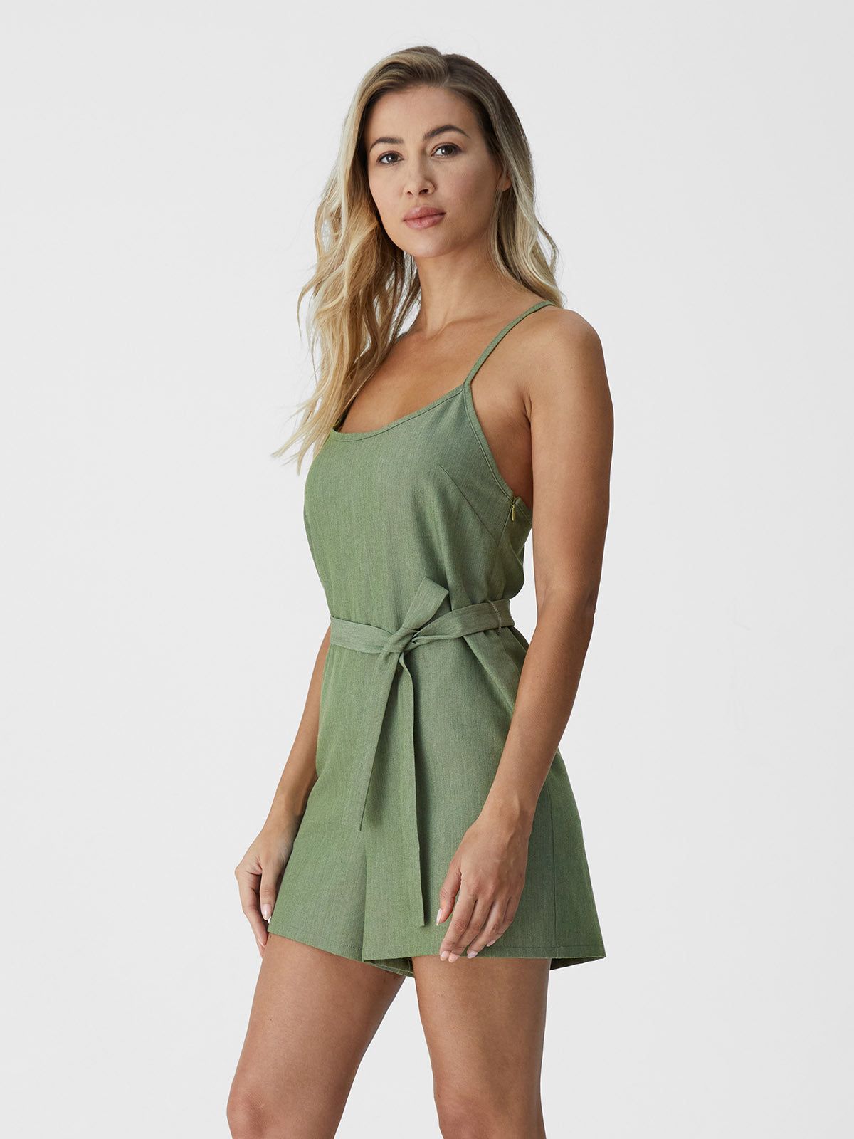 Denim-Like Cami Romper sold by ogl move product image thumbnail 5
