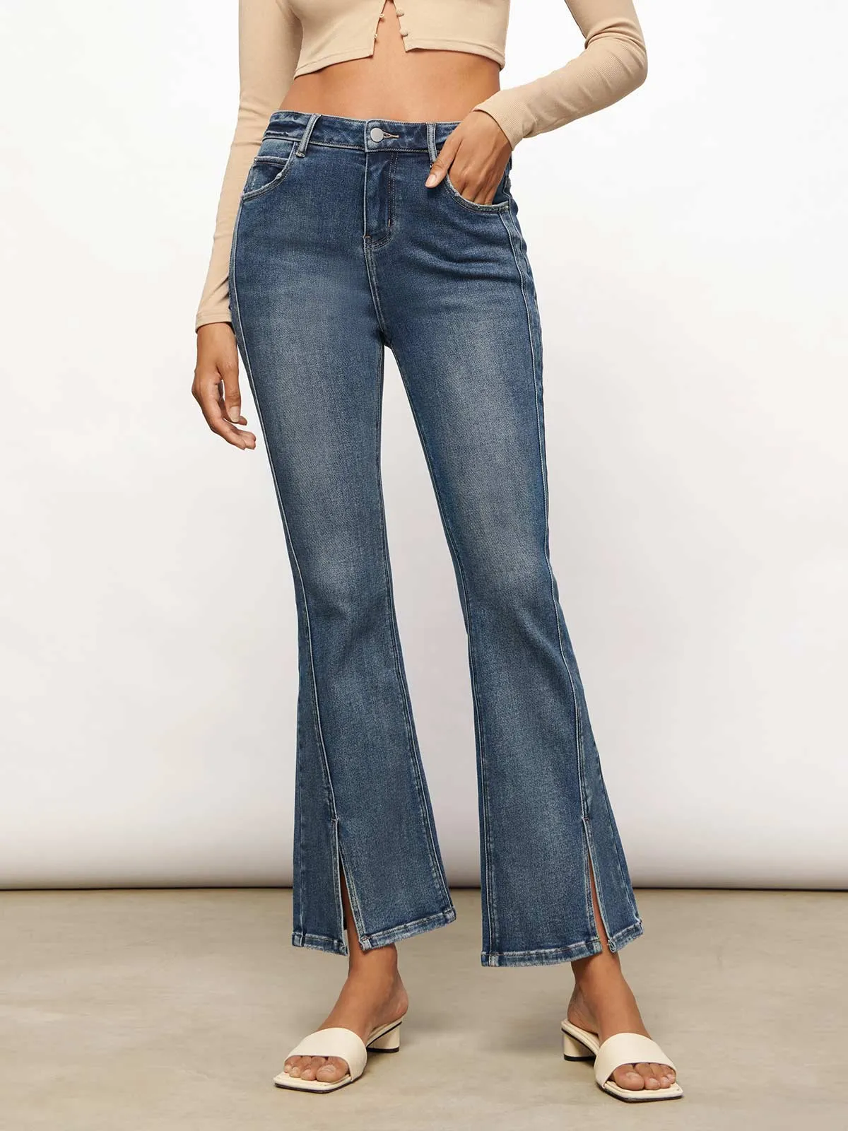 Split-hem Flare Jean sold by ogl move product image thumbnail 3