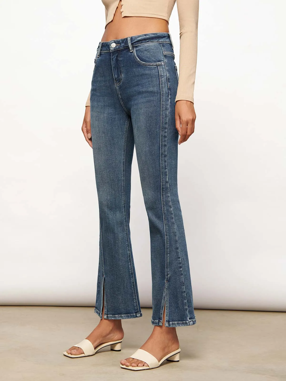 Split-hem Flare Jean sold by ogl move product image thumbnail 2