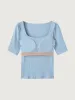 Puff Mid-Sleeve Square Neck Brami Top sold by ogl move