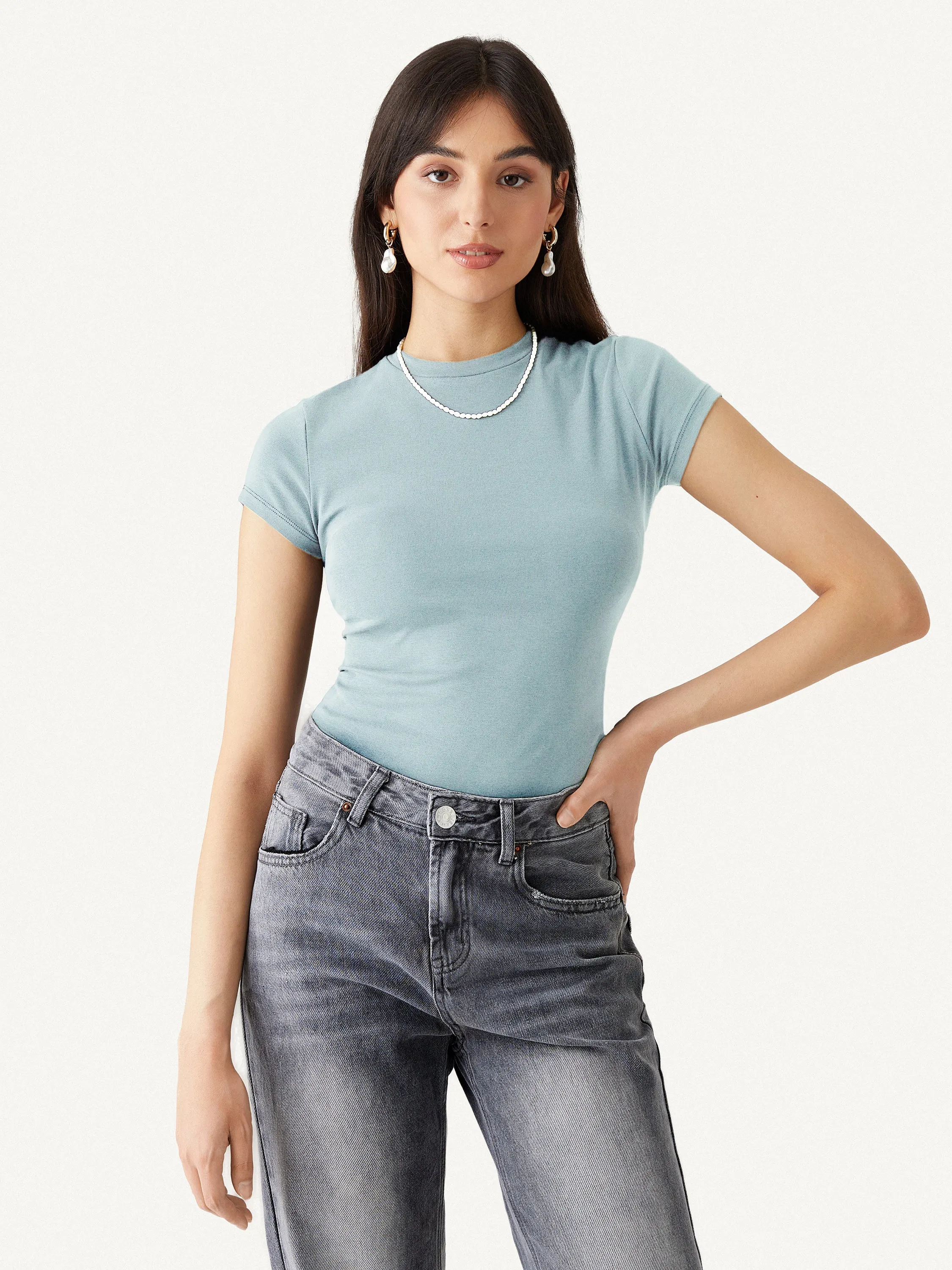 Fresh Cotton Cinch-the-Waist Tee sold by ogl move product image thumbnail 5