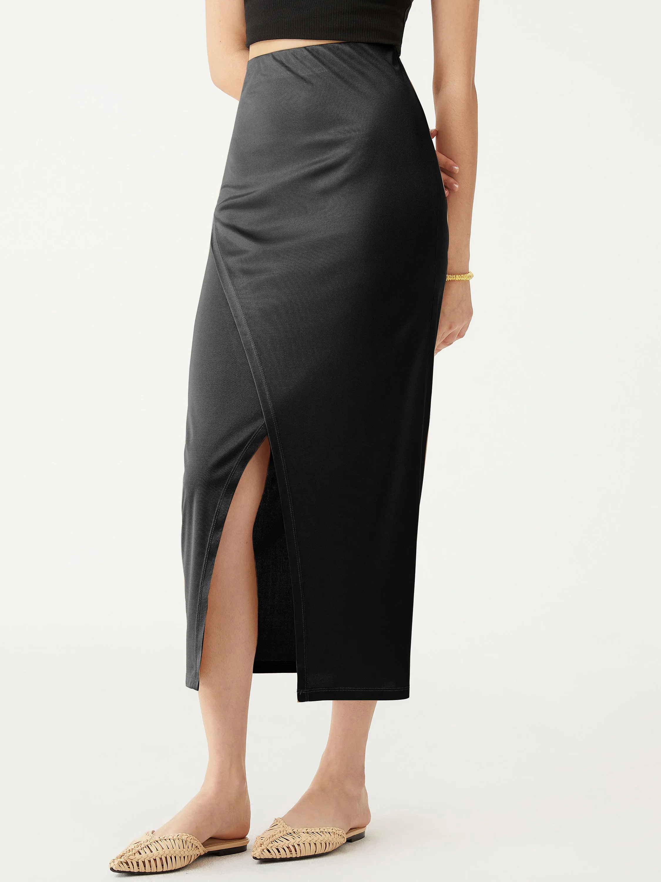 Silk-Like Acetate Ezria Maxi Skirt sold by ogl move product image thumbnail 5