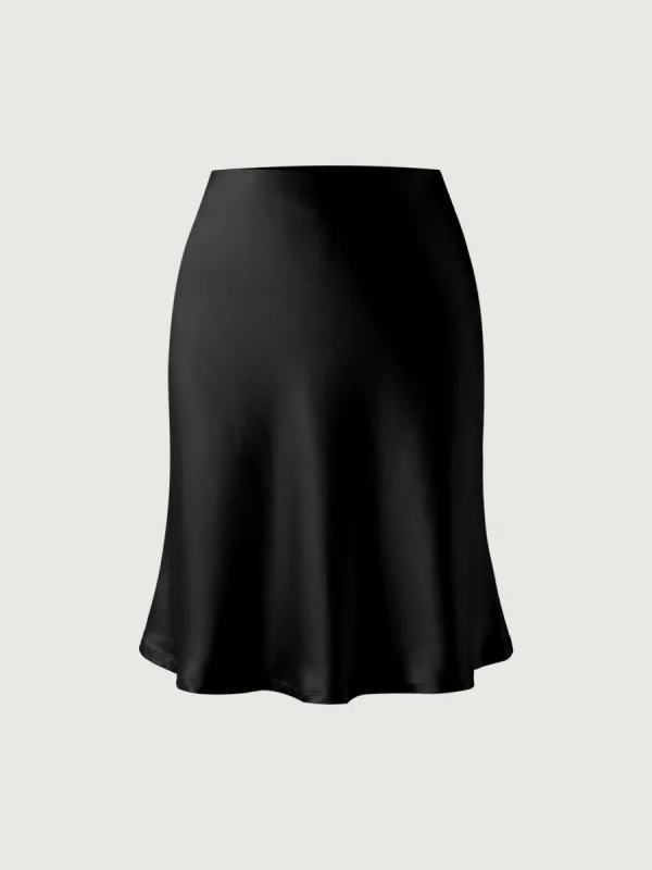 Silk-Like Bias-Cut Slip Mini Skirt sold by ogl move