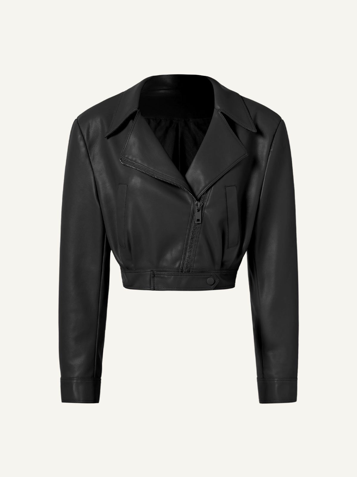 Vegan Leather Cropped Jacket sold by ogl move