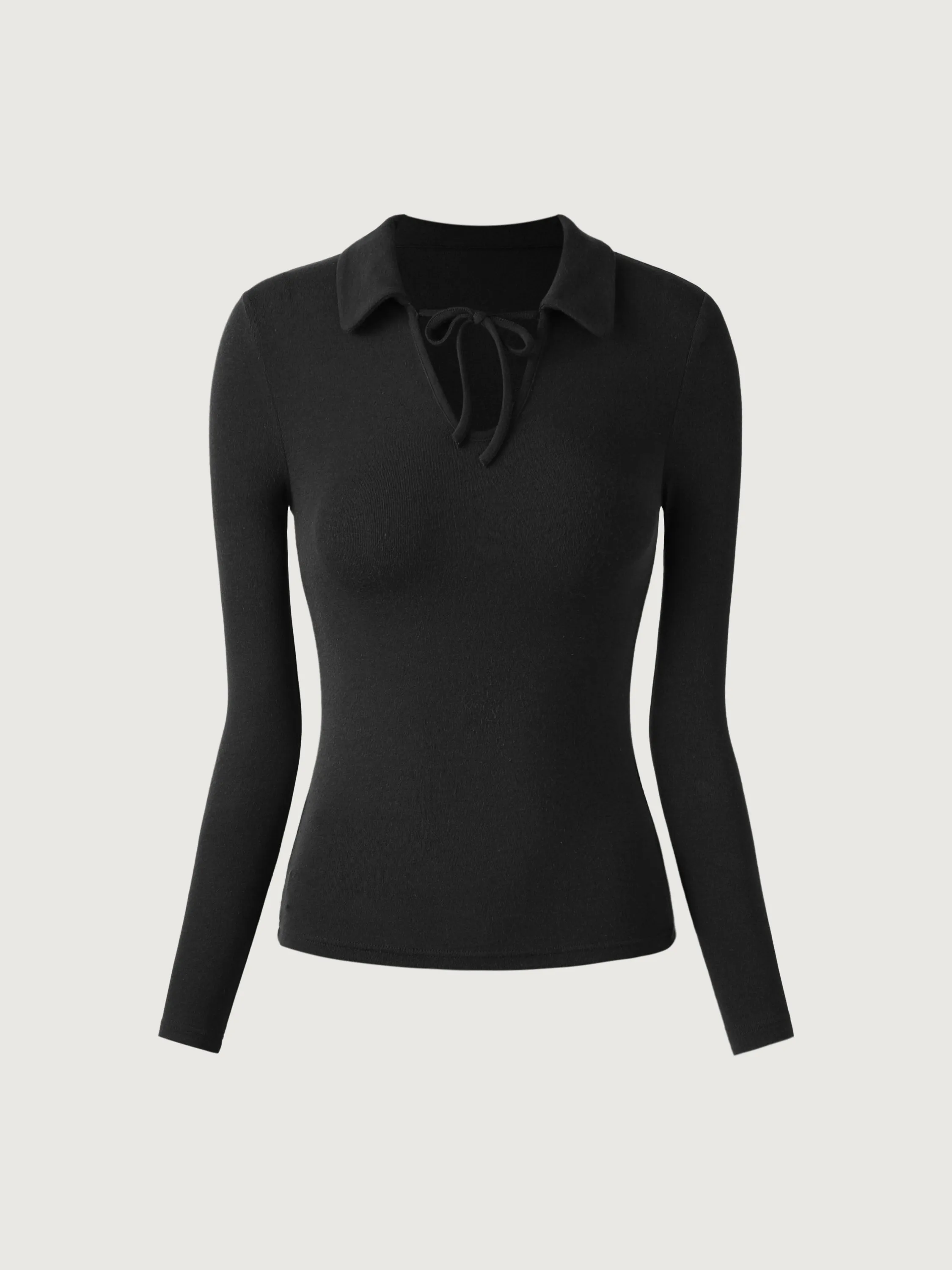 Tie-Front Collared Top sold by ogl move