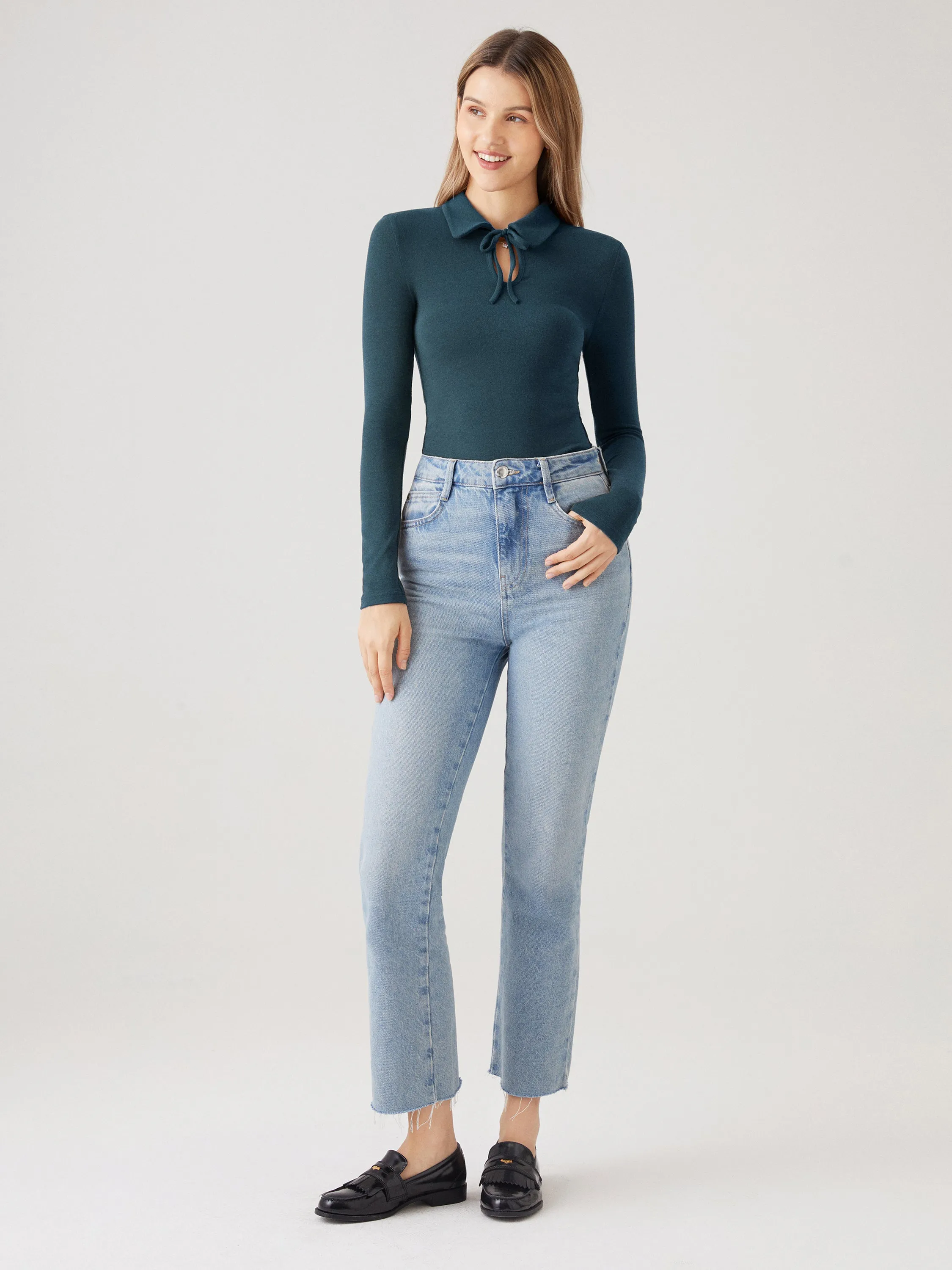 Tie-Front Collared Top sold by ogl move product image thumbnail 4