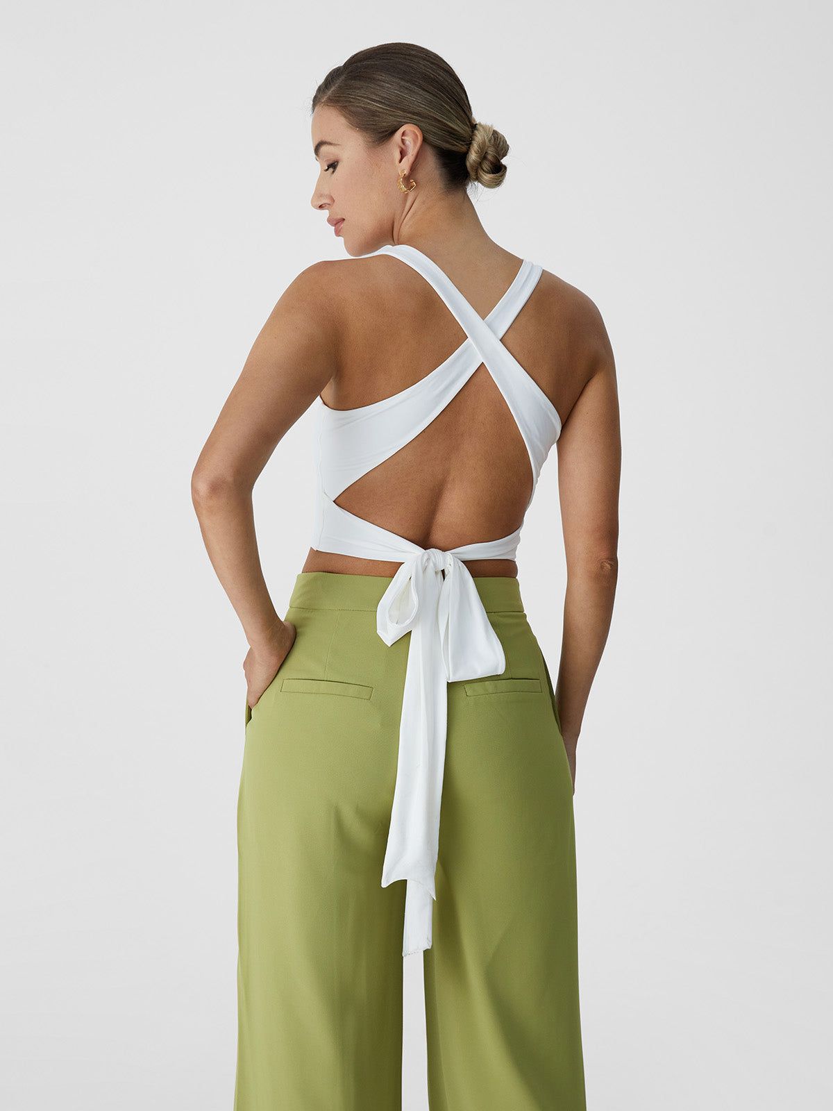 Ice Cooling Tie-Back Cropped Tank Top sold by ogl move