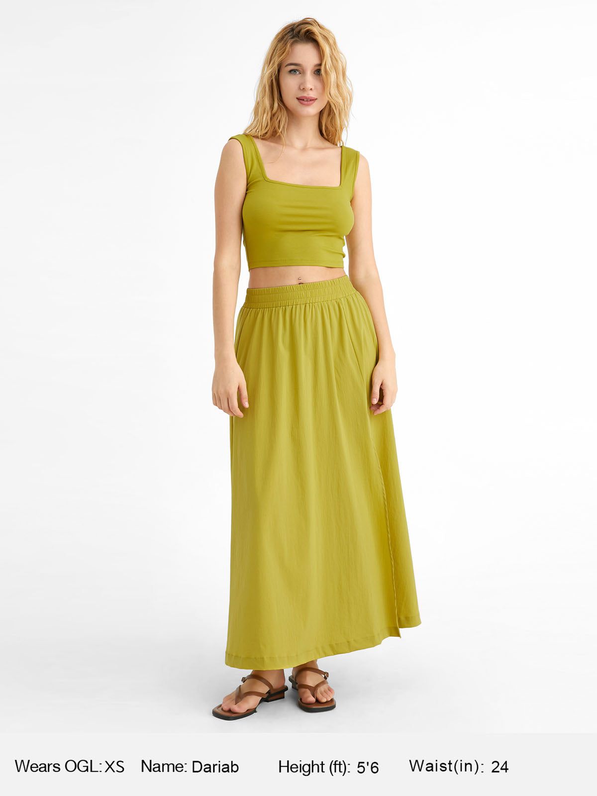 Plantive™ Square Neck Wide Strape Cropped Tank sold by ogl move product image thumbnail 3