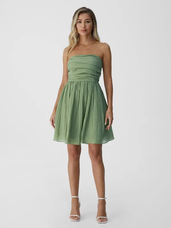 Soft Crepe Strapless Dress sold by ogl move