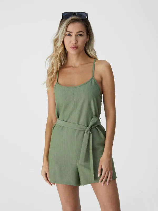 Denim-Like Cami Romper sold by ogl move