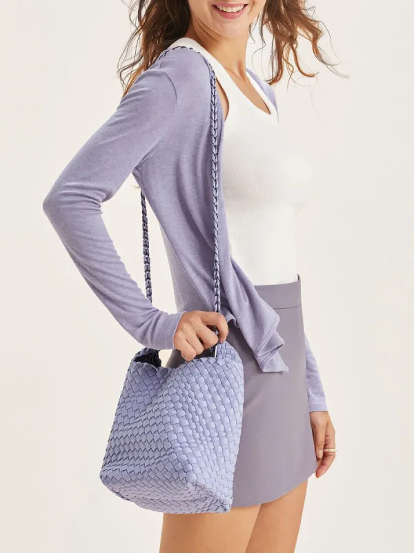 Purple Dream Braided Crossbody Bucket Bag With Mini Pouch sold by ogl move
