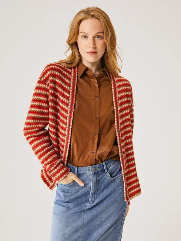 Fair Isle Cashmere-like Cardigan sold by ogl move