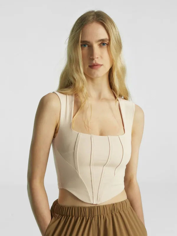 IcyAir® Cooling Tapered Square Neck Corset Tank sold by ogl move
