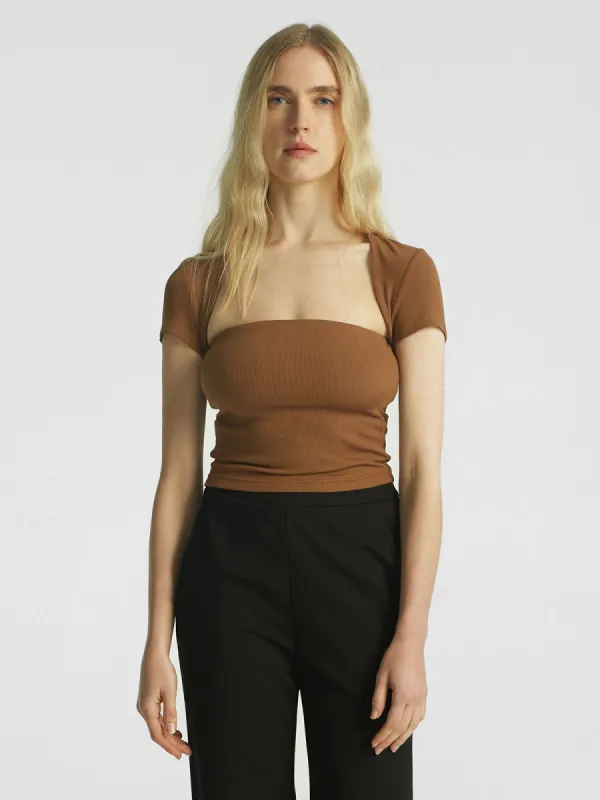 Premium Rib Brami Tube Top & Shrug Set sold by ogl move