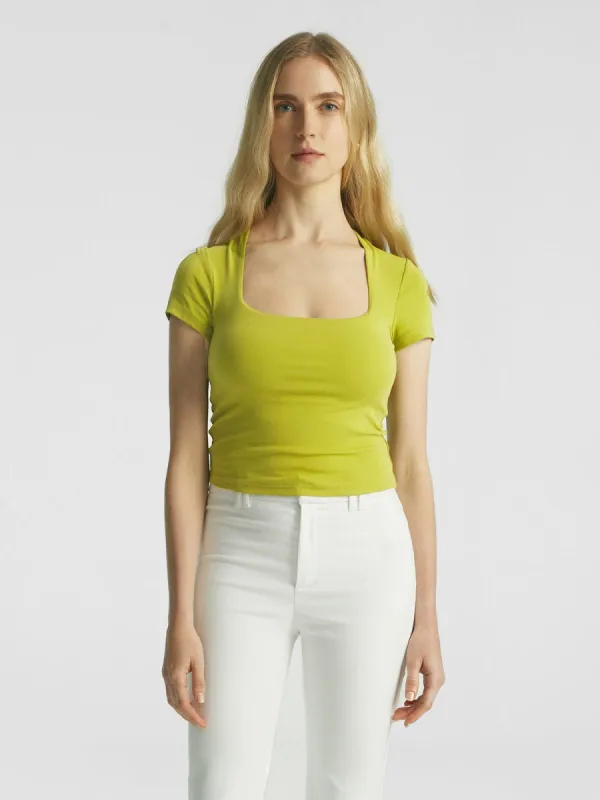 Cotton Tapered Square Neck Brami Top sold by ogl move