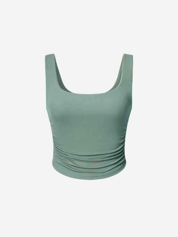 Eco-SkinKiss® Ruched Sides Square Brami Tank Top sold by ogl move