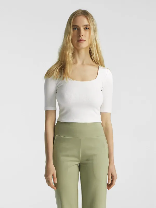 Eco-SkinKiss® Double-Lined Half-Sleeve Top sold by ogl move